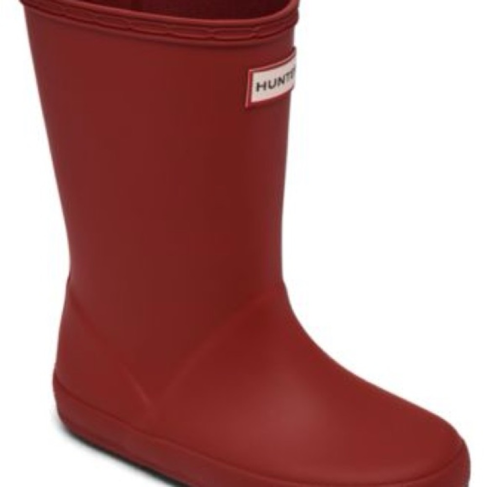 Hunter Kids Red Rain Boots size 12 used